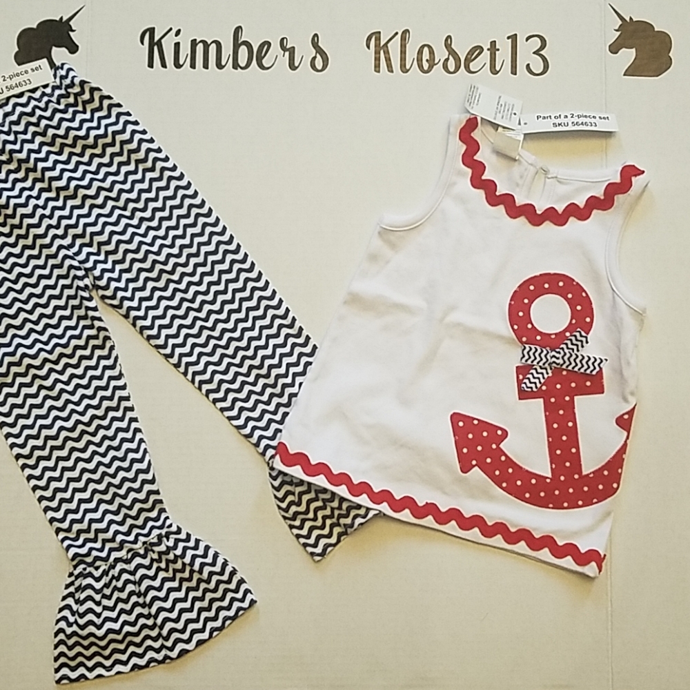 🦄NEW🦄 Beautiful Nautical Outfit Size 2T